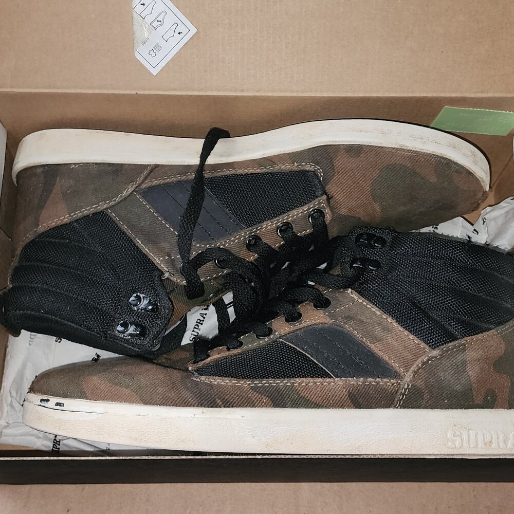 Mobb Deep X Supra Bandit Camo White Size 10 - Picture 2 of 12